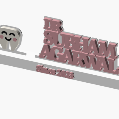 Professional desk nameplate - custom 3D printed name plate for desk